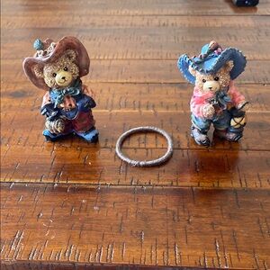 Charming Cowboy Bear Figurines